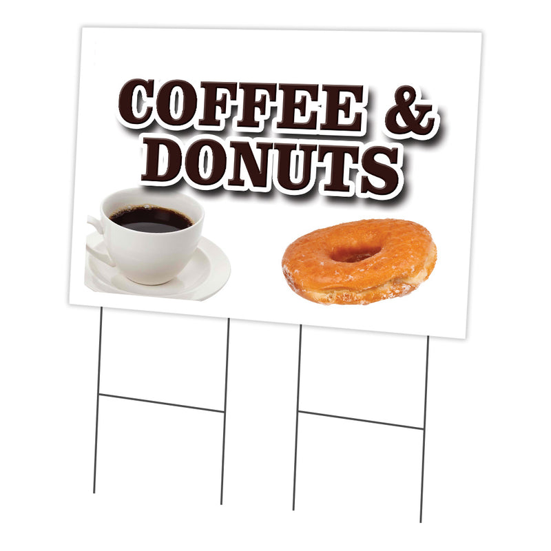 SignMission C-2436 Coffee & Donuts 24 x 36 in. Coffee & Donuts Yard Si