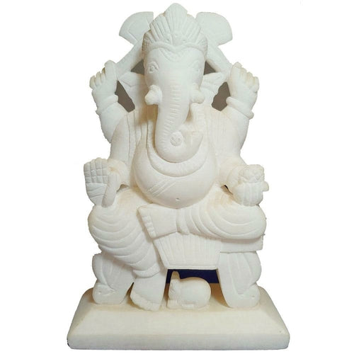 White Marble Ganesha
