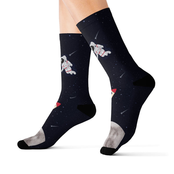 Astronaut and Space Funny Novelty Socks