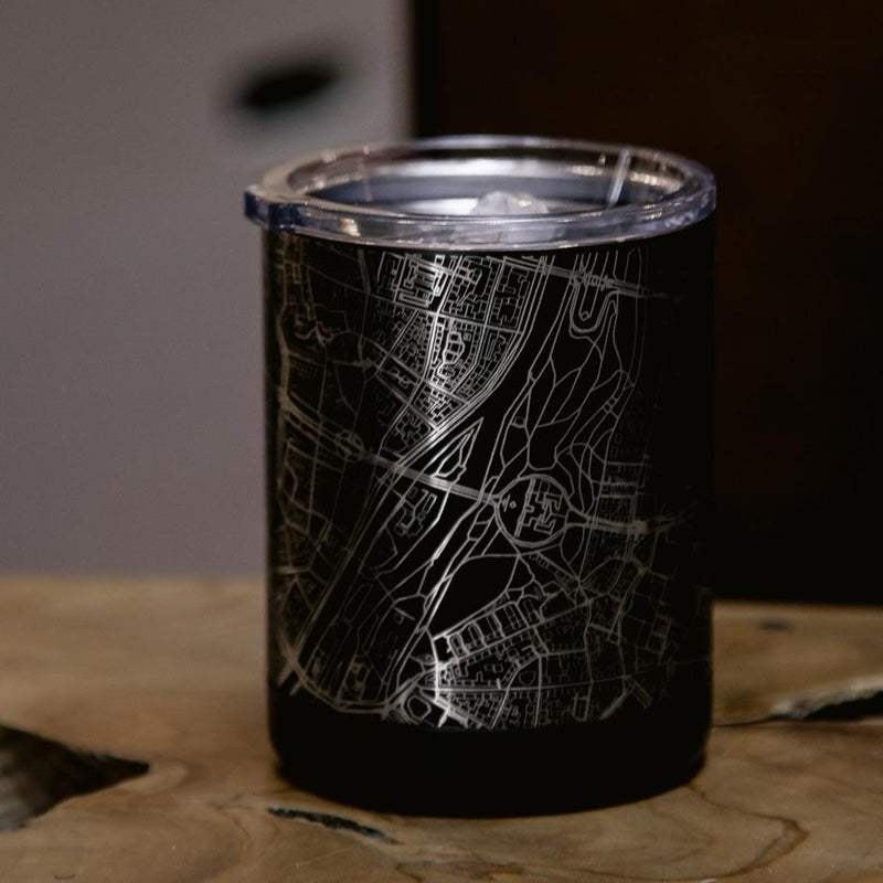 Anchorage - Alaska Map Insulated Cup in Matte Black