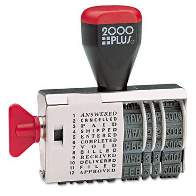 Consolidated Stamp 010180 2000 PLUS Dial-N-Stamp, 12 Phrases,