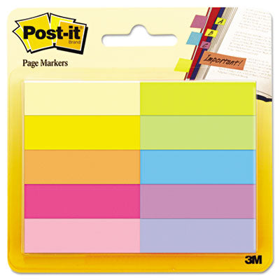 Sticky note 670-10AB Page Markers  Five Assorted Bright Colors  10 Pad