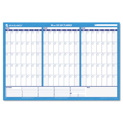 At-A-Glance PM23928 90-/120-Day Format Reversible/Erasable Undated Wal