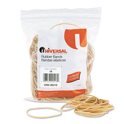 Universal 00418 Rubber Bands- Size 18- 3 x 1/16- 400 Bands/1/4lb Pack