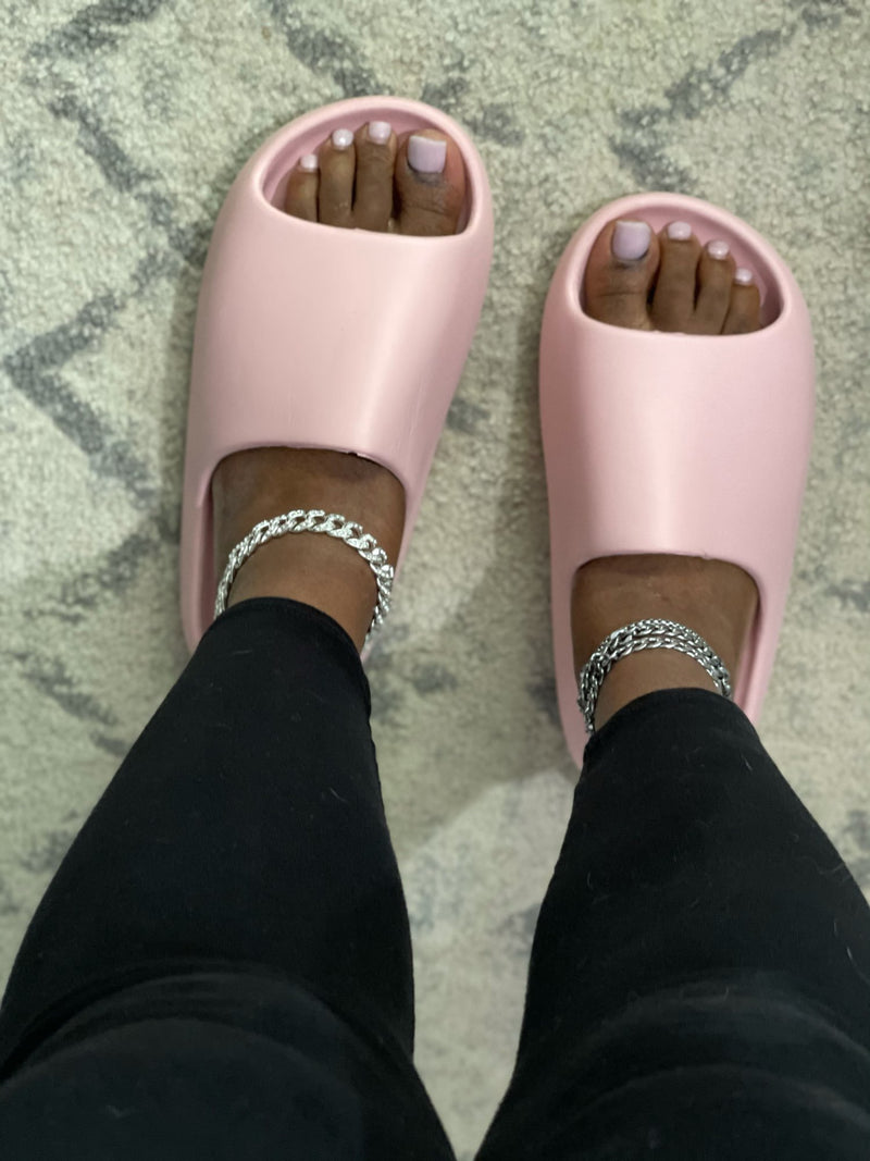 INS Pink Home Women Heel Slippers for Outdoor