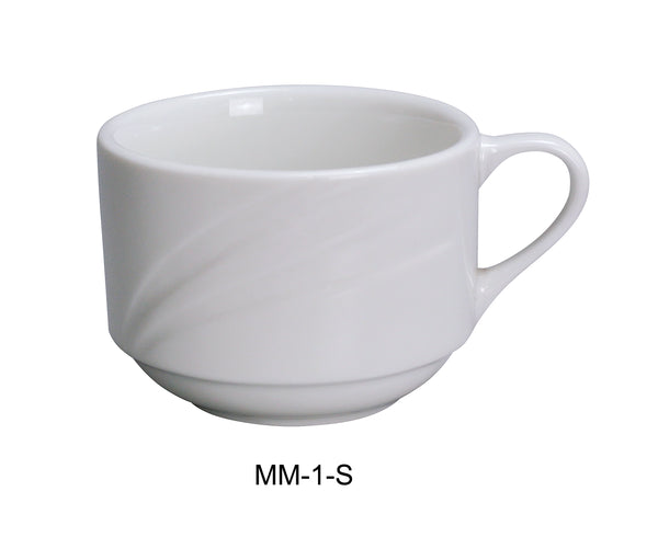 Yanco MM-1-S Miami 7.5 oz Stackable Coffee/Tea Cup