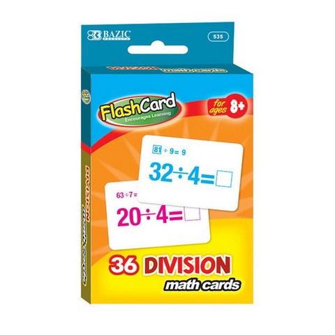Bazic 535 Division Flash Cards  Pack of 36