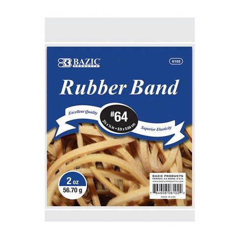 Bazic 6102  2 Oz./ 56.70 g #64 Rubber Bands  Case of 36