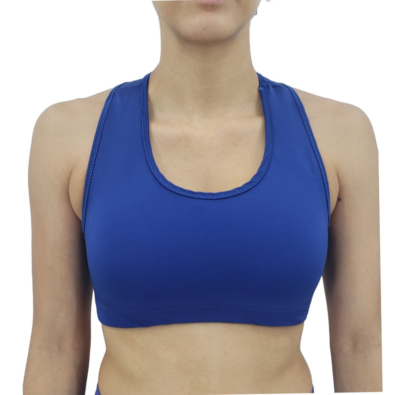 Blueberry Solid Color Sports Bra