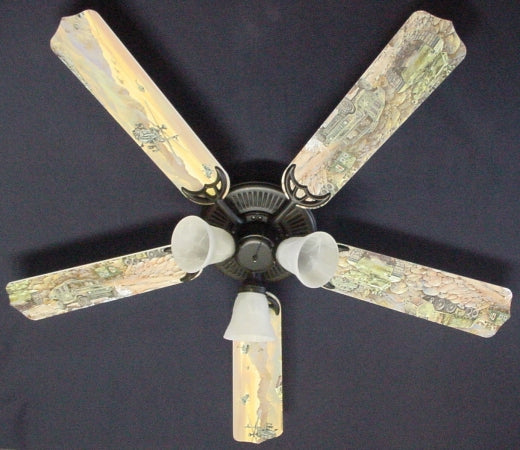 Ceiling Fan Designers 52FAN-KIDS-ATMH Army Tanks Military Helicopter C