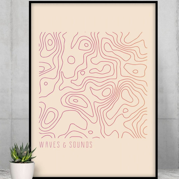 Waves and Sounds Music Poster