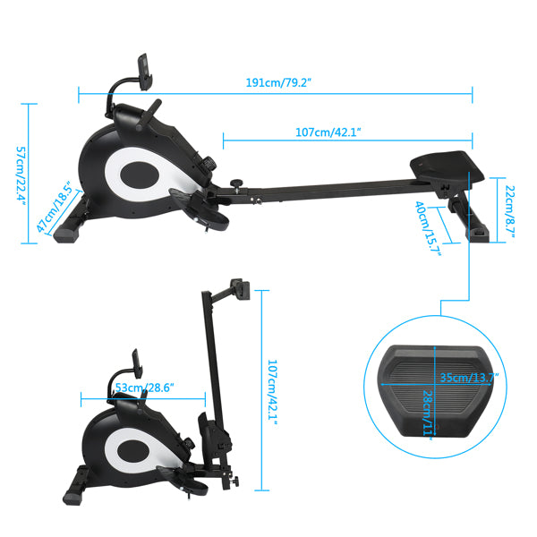 Household Foldable Reluctance Rowing Device