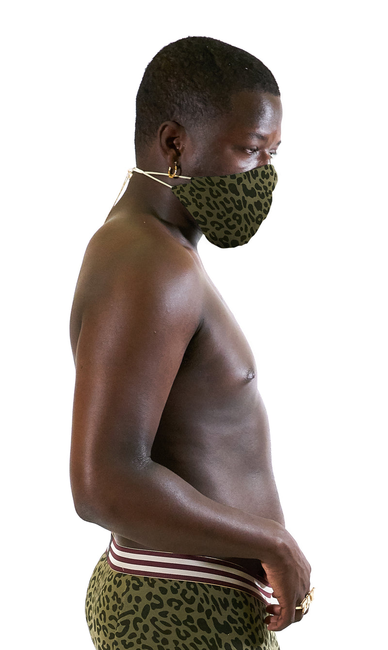 Cheetah Face Cover & Underwear/Sock Bundle