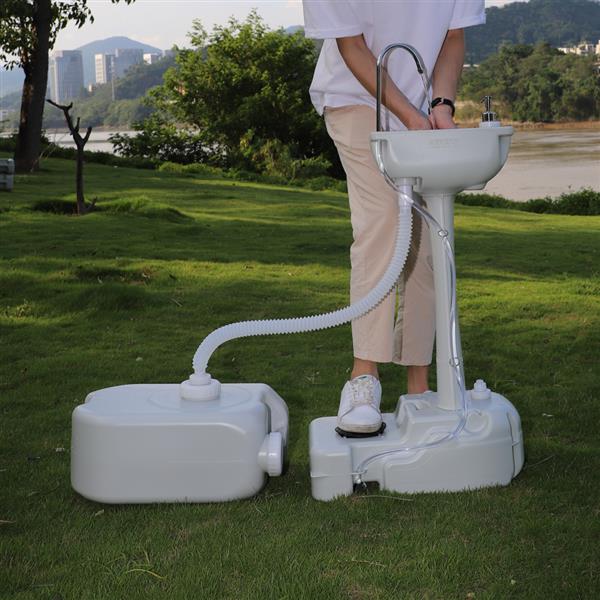 Portable Removable Outdoor Hand Sink with 24L Recovery Tank