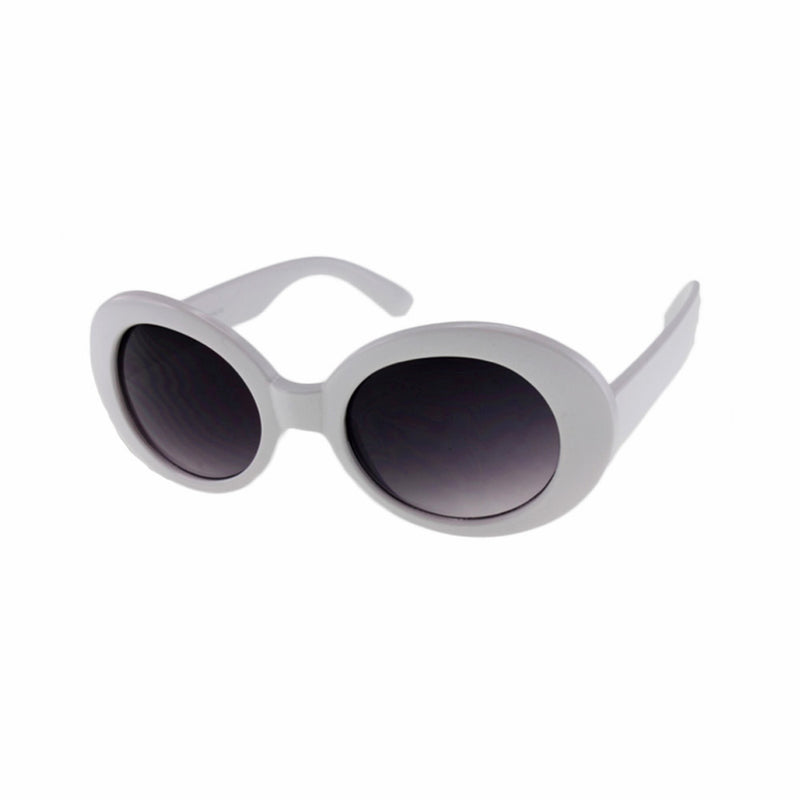 MQ Kurt Sunglasses in White / Smoke