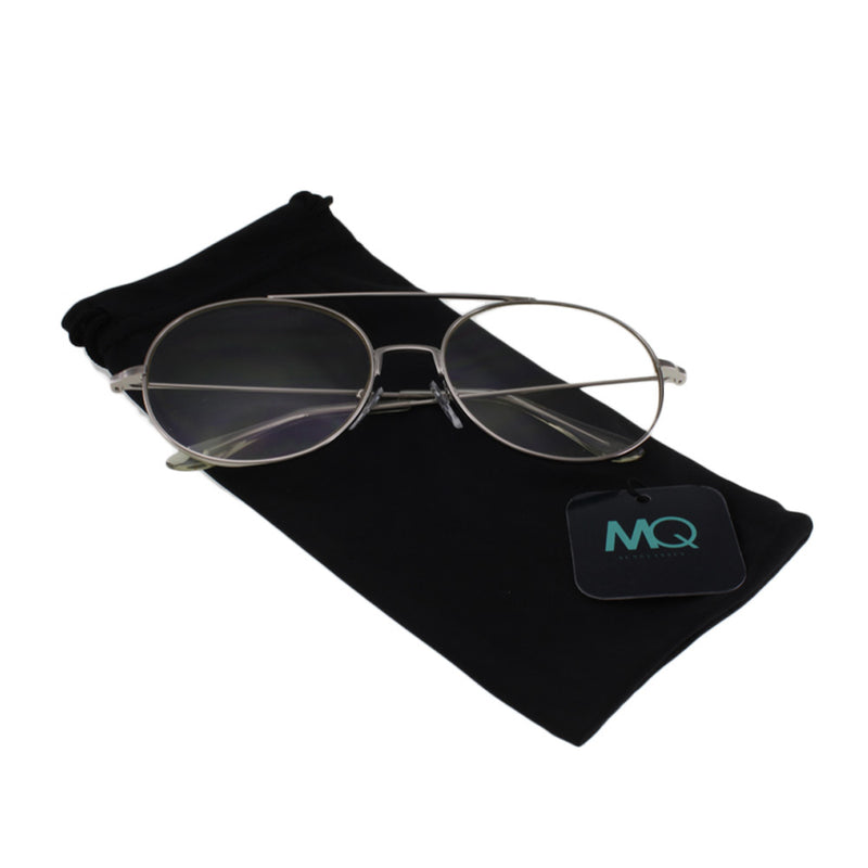 MQ Azumi Clear Lens Glasses in Silver / Clear
