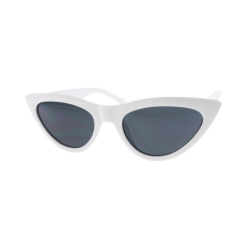 MQ Cardi Sunglasses in White / Smoke