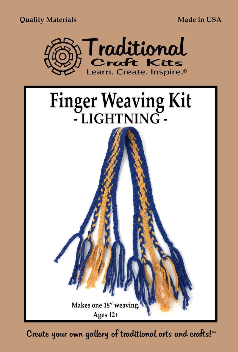 Finger Weaving Kit - Lightning Design