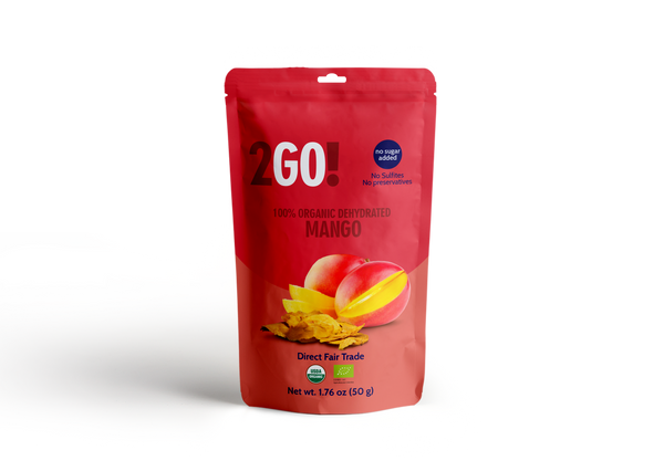 2GO! ® Organic Dried Mango pack of 4