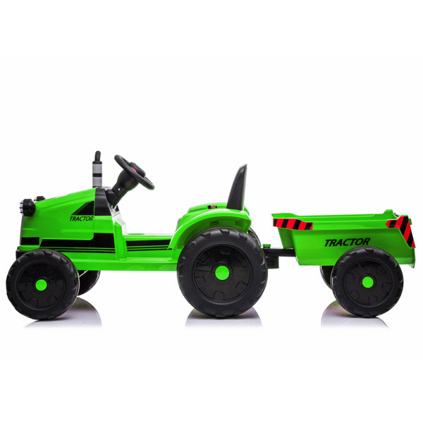 Toy Tractor with Trailer 3-Gear-Shift Ground Loader Ride