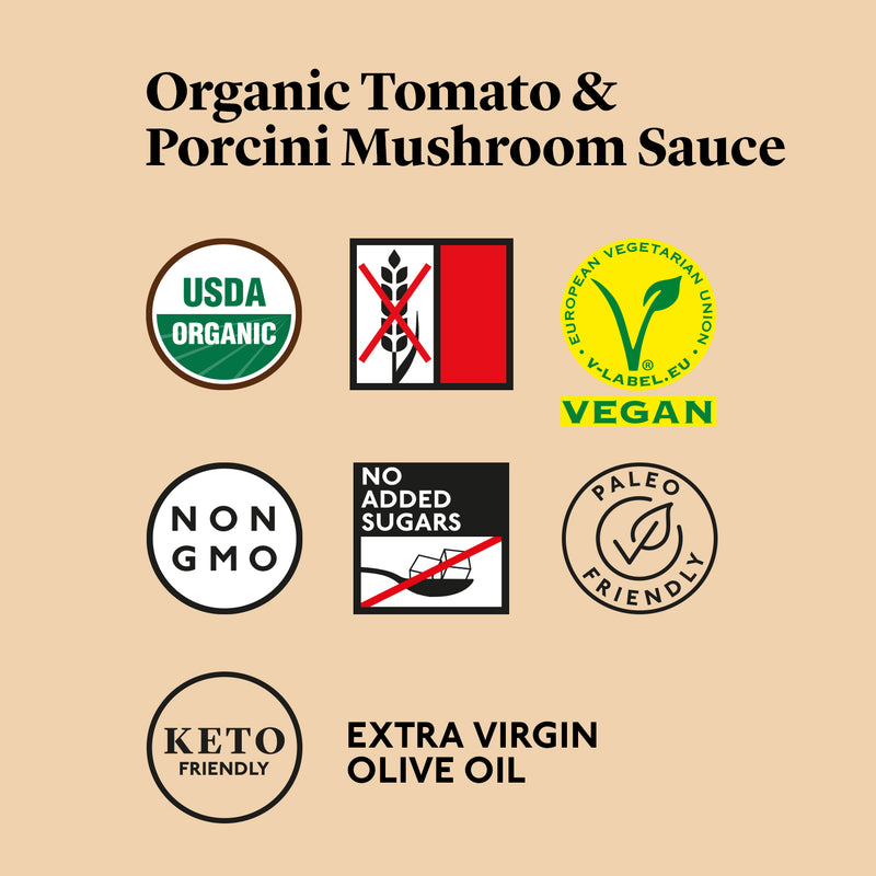 Delicious & Sons Organic Tomato & Porcini Mushroom Pasta Sauce 3 Pack