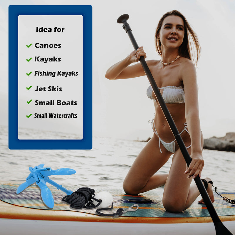 Arya Life Kayak & Paddle Board Anchor with 40ft Rope (0.275" Thick)