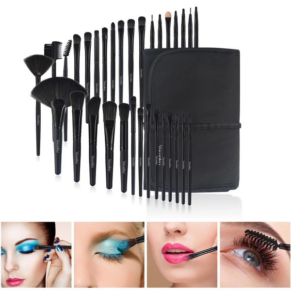 32pcs Facial Eye Shadow Eyeliner Foundation Makeup Brush Set