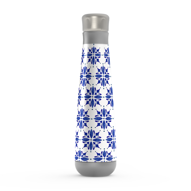 Dark Blue Tile Water Bottle