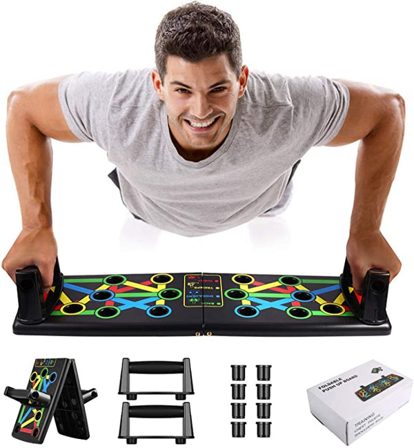 9 in 1 Push Up Rack Board System Fitness Workout Train Gym Exercise