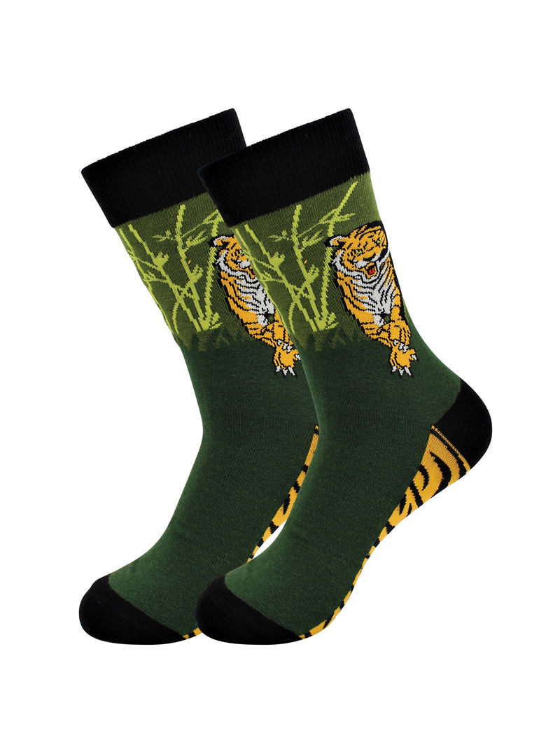 Sick Socks – Tiger(Green) – Exotic Animals Socks