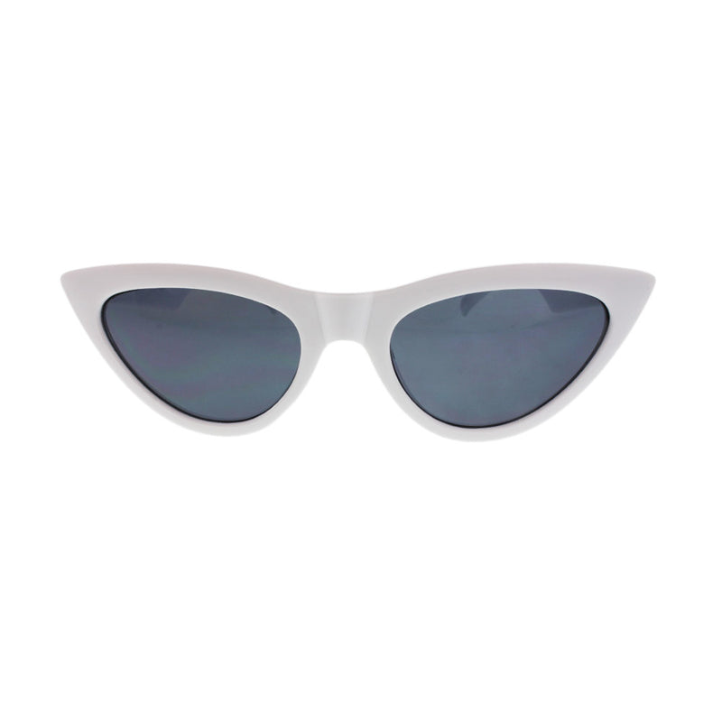 MQ Cardi Sunglasses in White / Smoke