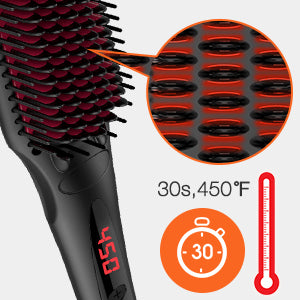 Miropure Enhanced Hair Straightener Brush with Anti-Scald