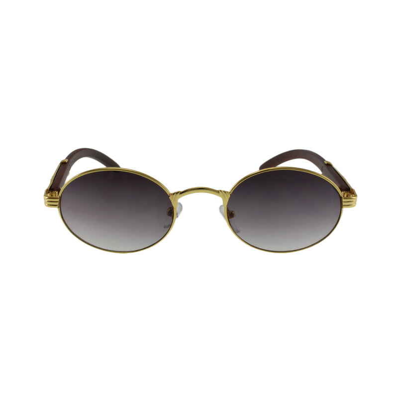 MQ Huncho Sunglasses in Gold / Smoke