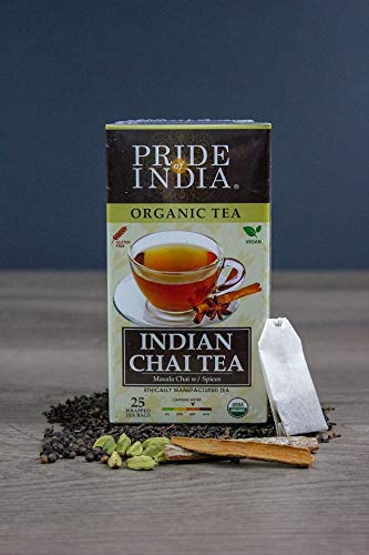 Organic Indian Masala Spice Chai Tea Bags - Pack of 6