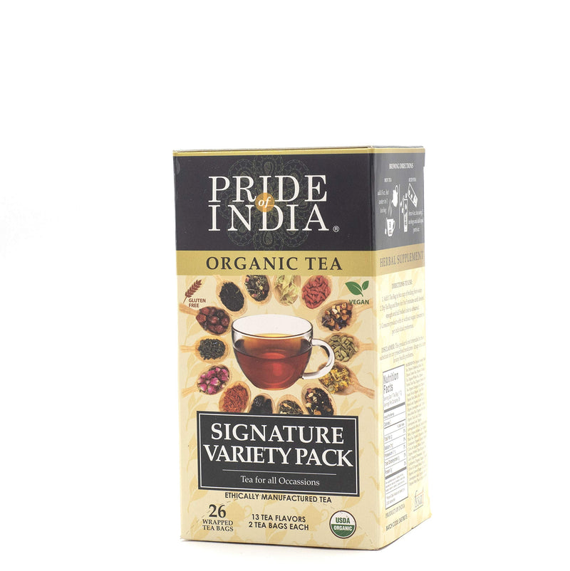 Organic Assorted Signature Variety Tea Bags - Pack of 6