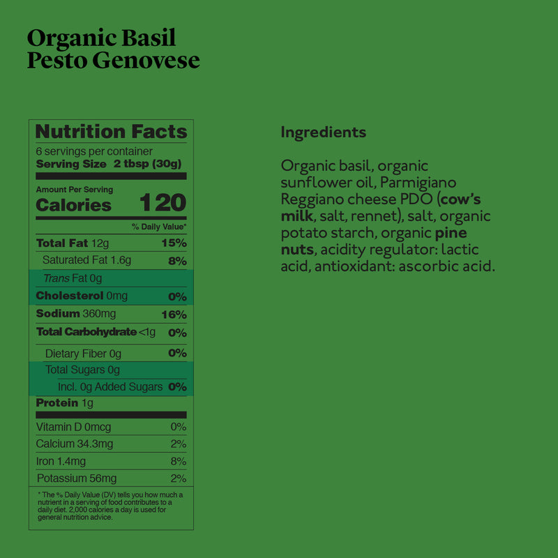 Delicious & Sons Organic Basil Pesto Genovese 6.70 oz (Pack of 3)