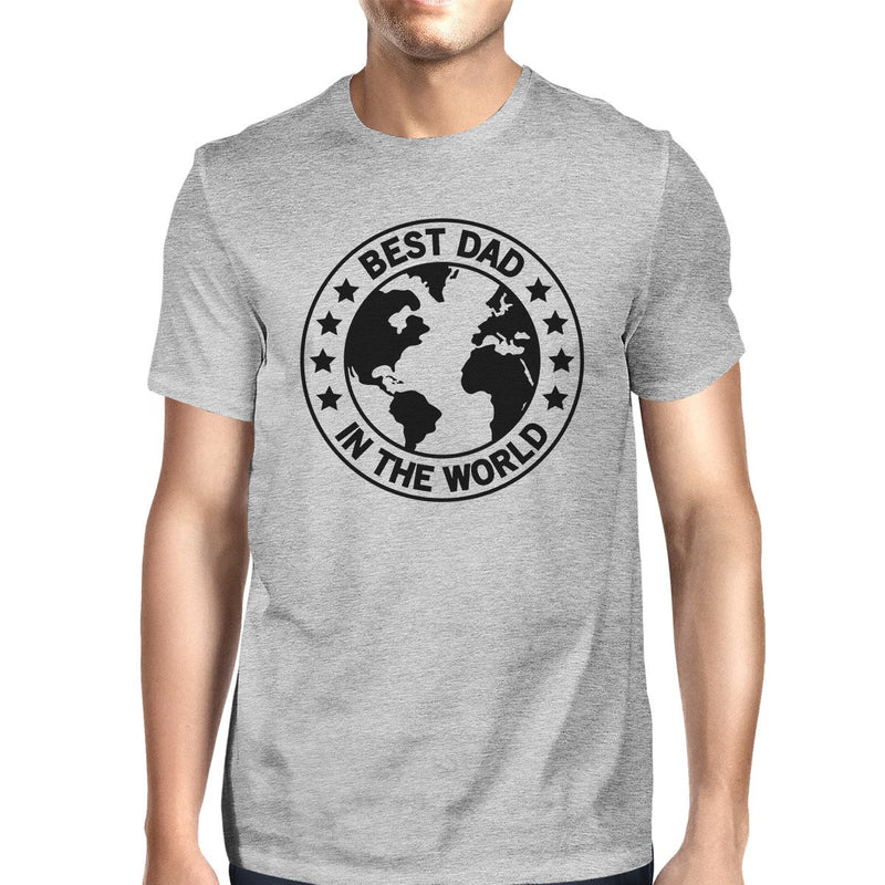 World Best Dad Gray Graphic T-shirt For Men