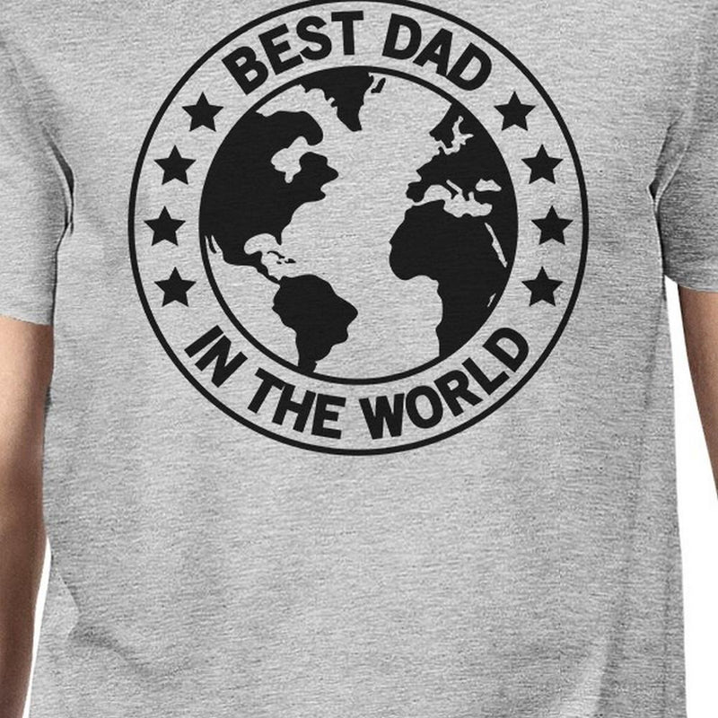World Best Dad Gray Graphic T-shirt For Men