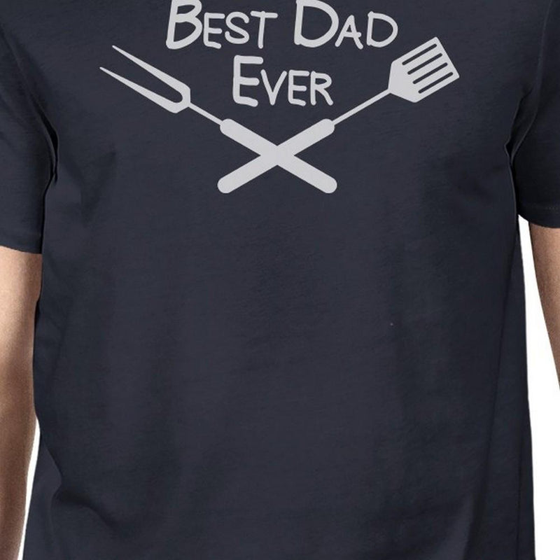 Best Bbq Dad Mens Navy Cotton Tee Unique Fathers