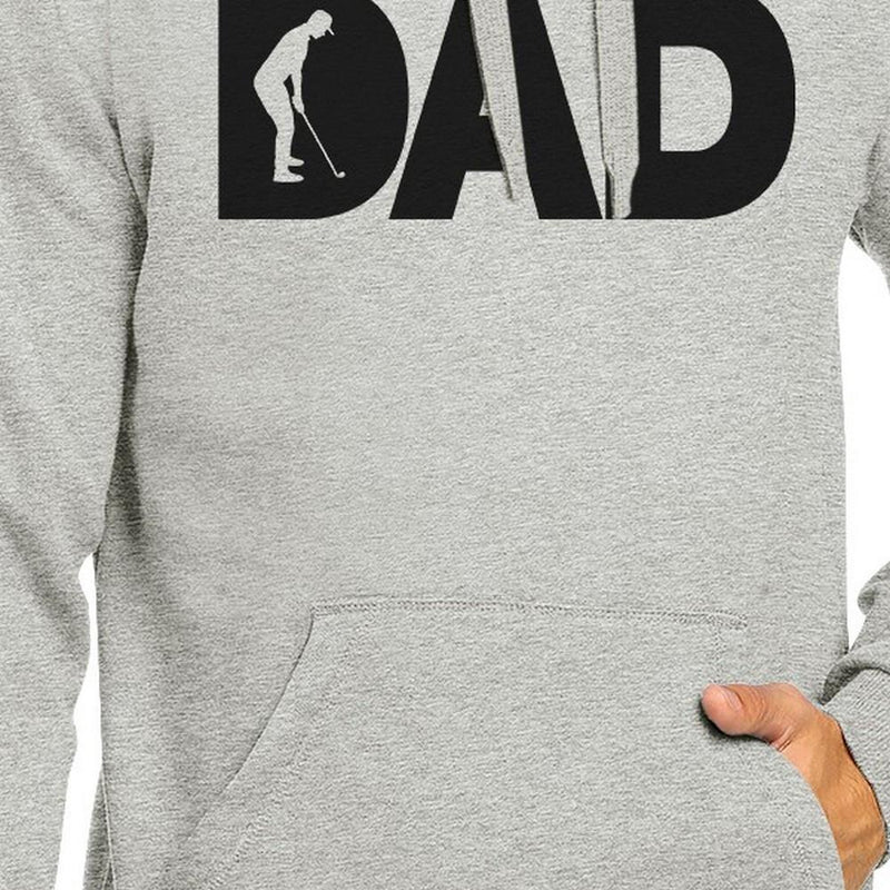 Dad Golf Unisex Grey Hoodie Funny Design Hoodie