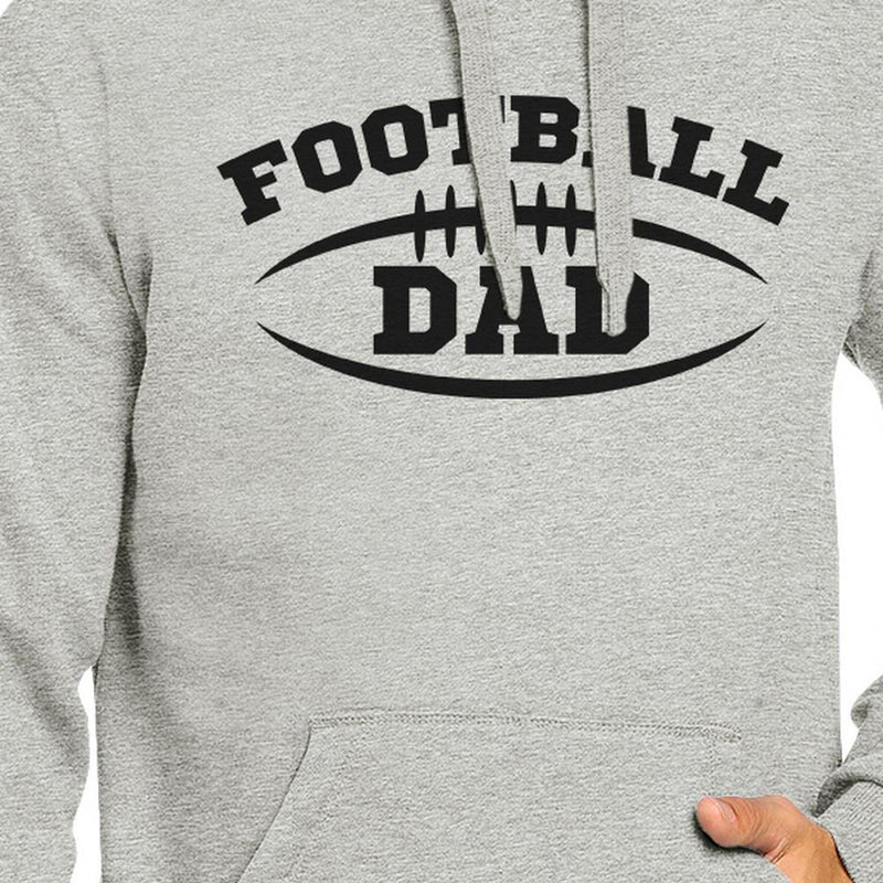 Football Dad Men's Grey Hoodie Funny Dad Hoodie