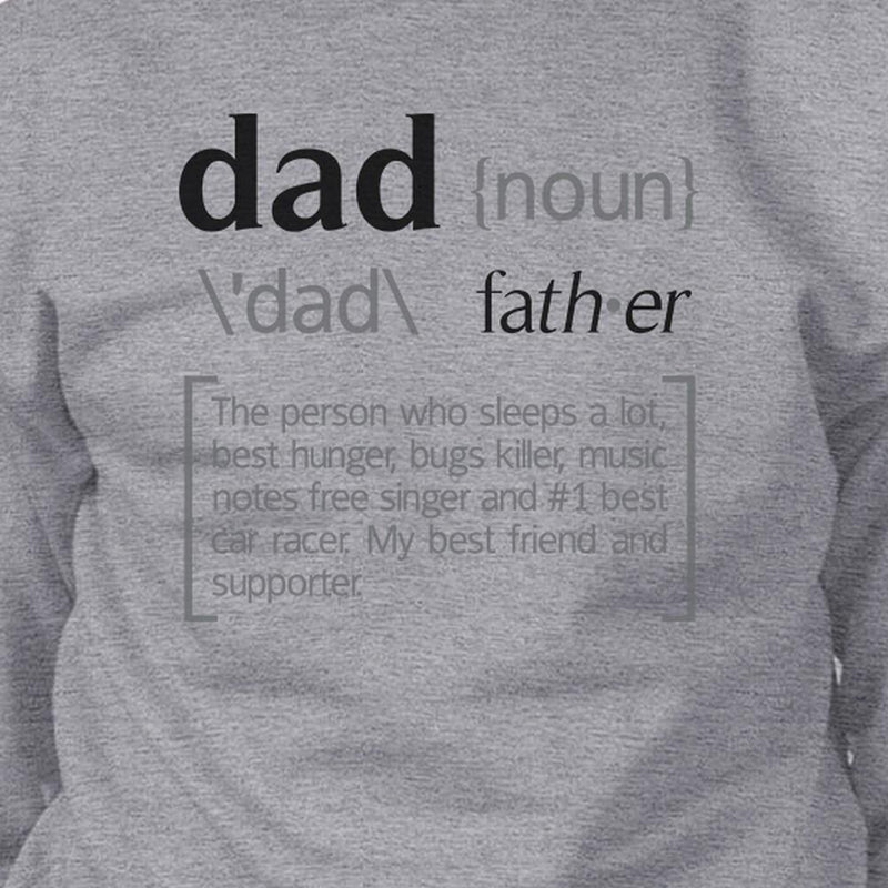 Dad Noun Grey Unisex Funny Design Sweatshirt For
