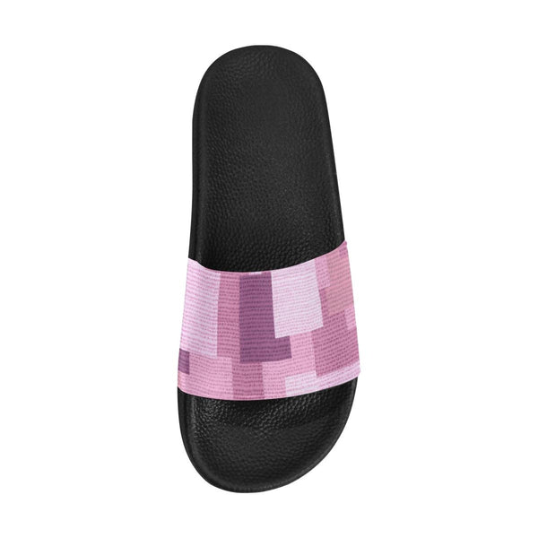 Flip-Flop Sandals, Pink And Purple Block Style Womens Slides