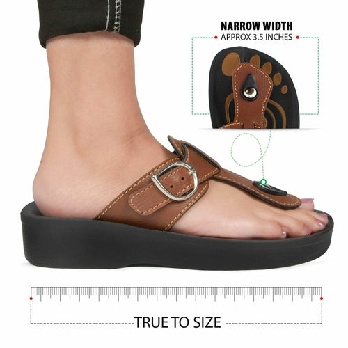 Aerosoft Freedom Arch Support T-Strap Casual Summer Sandals for Women