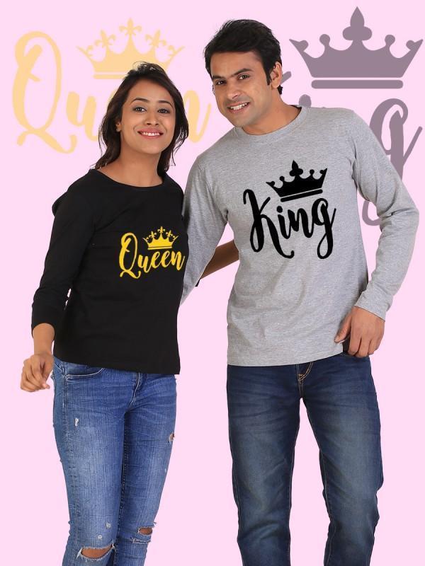 King and Queen Couple Full Sleeves
