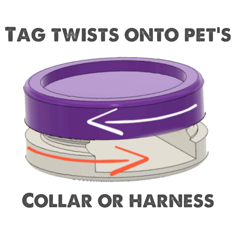 Medical Alert TWIST TAG- Silent, Eco-Friendly, Ringless ID Tag for