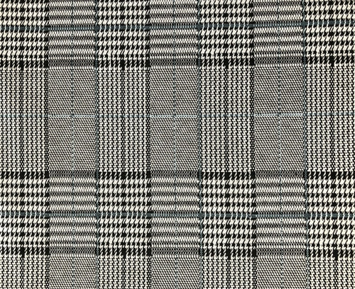Black and White Houndstooth Plaid Stretchy Fabric, Art Gallery Fabrics