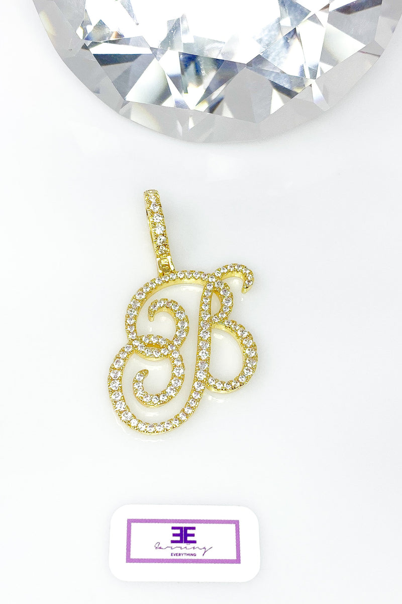 So Icy Letter Calligraphy Pendants