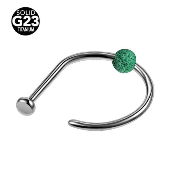 Lava Clip-On Nose Ring Green