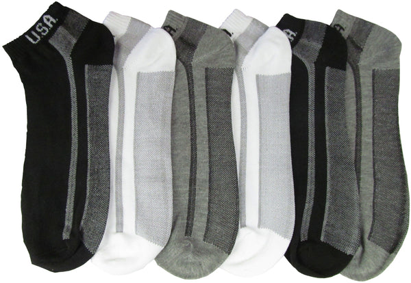 Women/Teen Cotton Ankle Socks with USA Logo - Size 9-11
